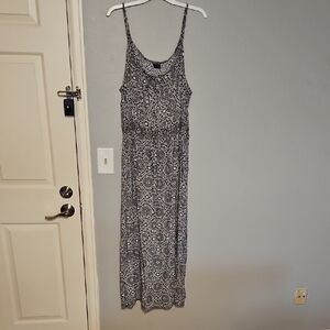 Faded Glory Black and White Patterned Maxi Dress